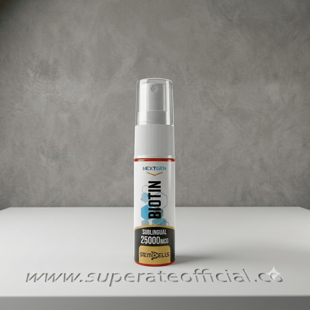 Biotina 25.000 mcg Sublingual en Spray con Células Madre – NextGen 12 ml