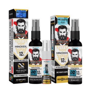 Minoxidil Master Deluxe 12% - NextGen 60 ml + Biotina Sublingual Nextgen GRATIS