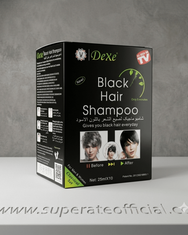Shampoo Cubre Canas Sin Amoniaco - Caja Eco Color Negro 10 Sobres