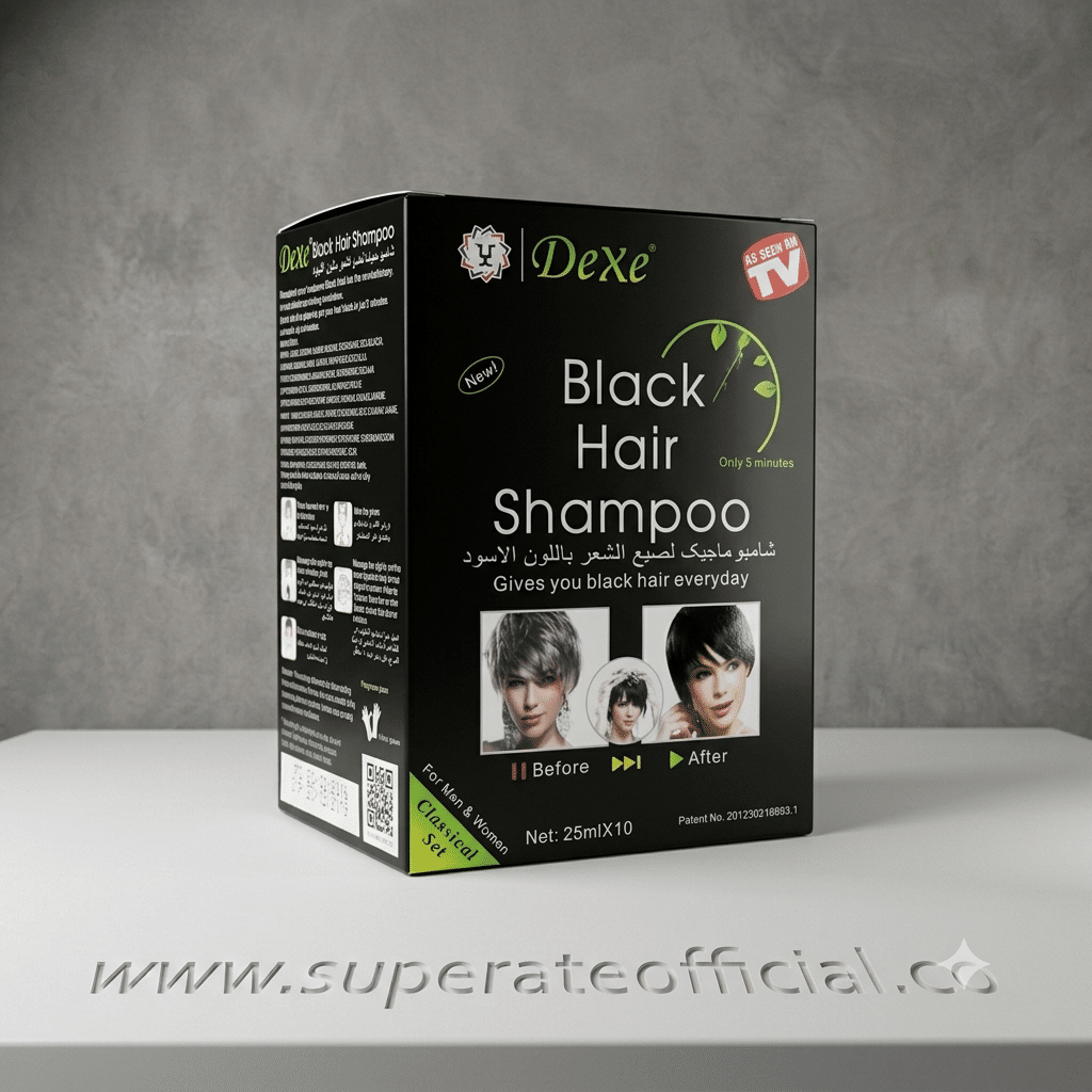 Shampoo Cubre Canas Sin Amoniaco – Caja Eco Color Negro 10 Sobres