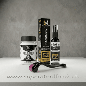 KIT CRECIMIENTO MÁXIMO — Nanoxidil + Dermaroller + DHT Blocker